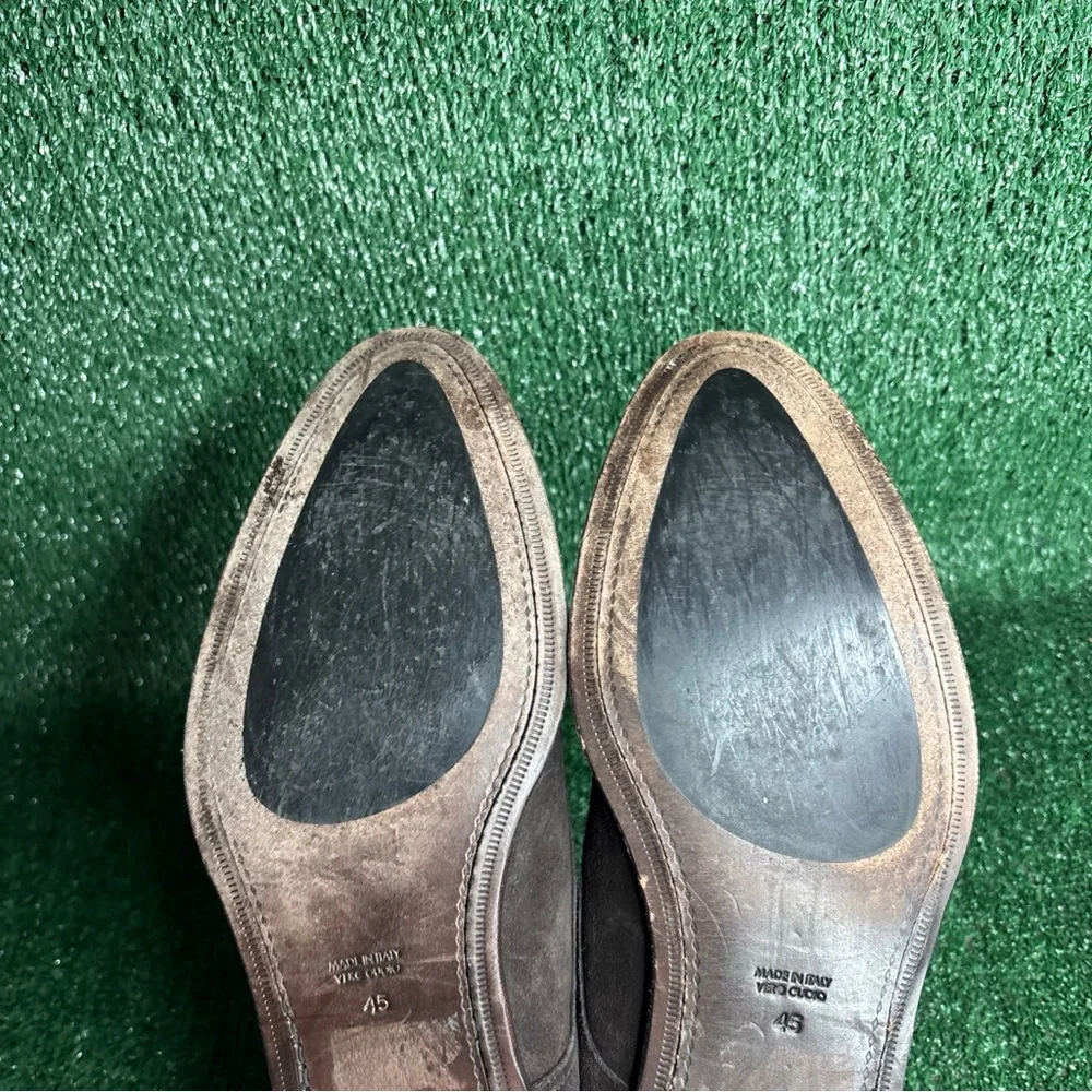 SUITSUPPLY Formal Shoes Men's US 12 /‎ EU 45 Double Monk Strap Brown Suede
